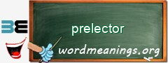WordMeaning blackboard for prelector